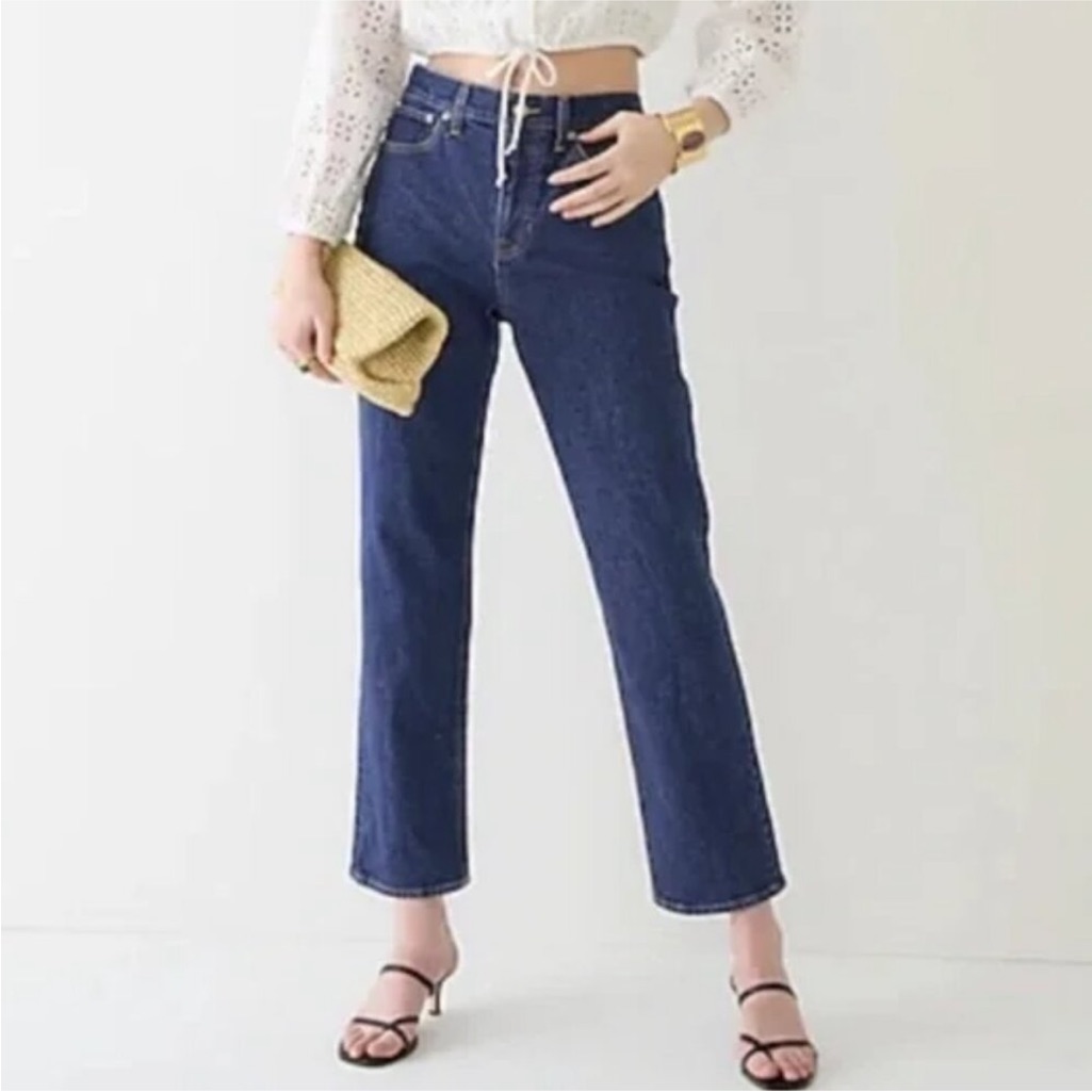 J. Crew Women's Straight Leg Jeans In Classic Blue